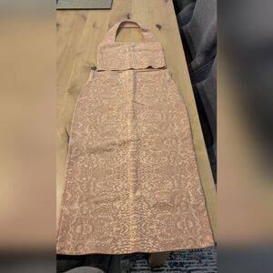 Express Peach Textured Skirt